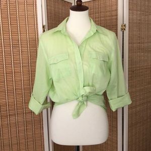 Ralph Lauren Button Down Cotton Shirt Lime Green L